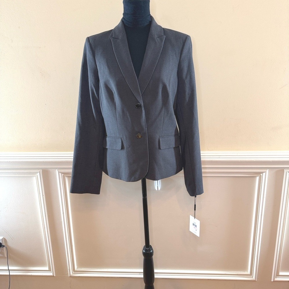 Calvin Klein Women's Black Wide Leg Trousers‎ & blazer Set Size 10